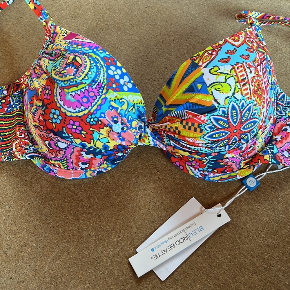 Bleu Rod Beattie Printed Swim  Bikini Top - Picture 8 of 11